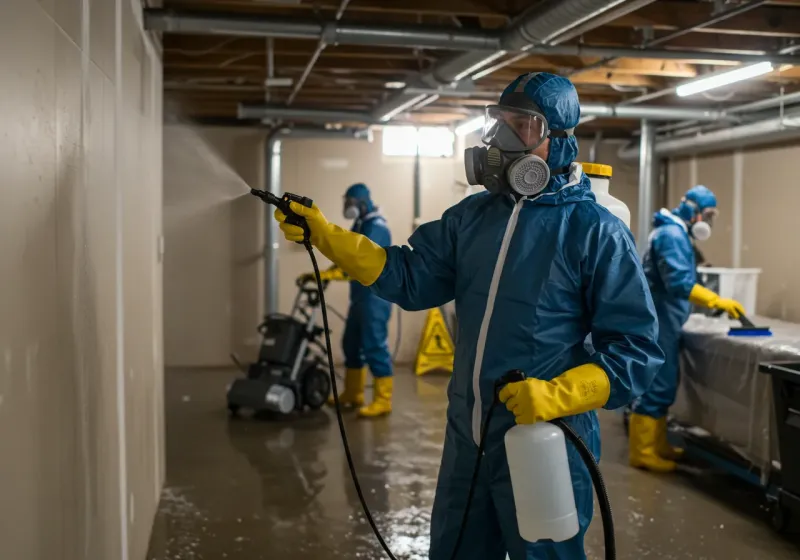 Basement Sanitization and Antimicrobial Treatment process in London, OH